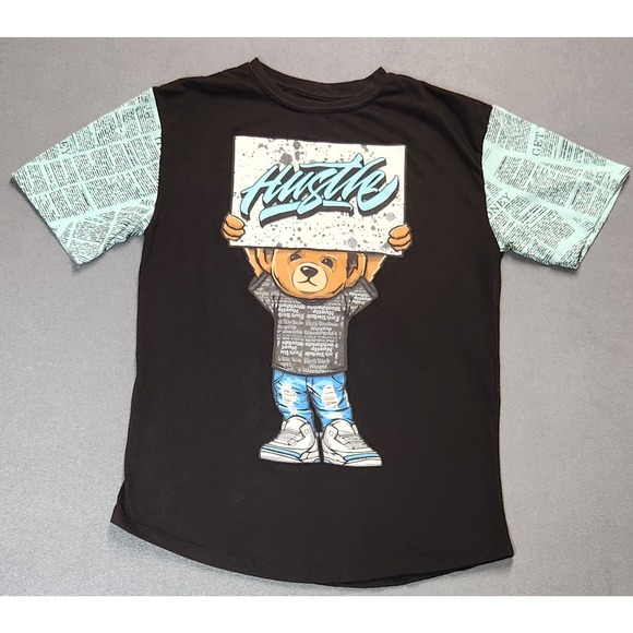 Hustle Vibes Large 14-16 Youth Graphic T‎ Shirt - Picture 2 of 6